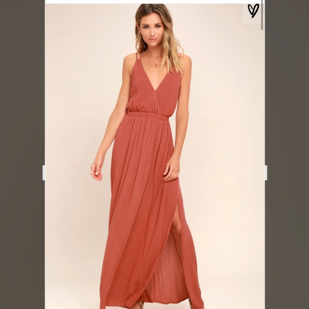 NWT Lulus rose maxi dress
